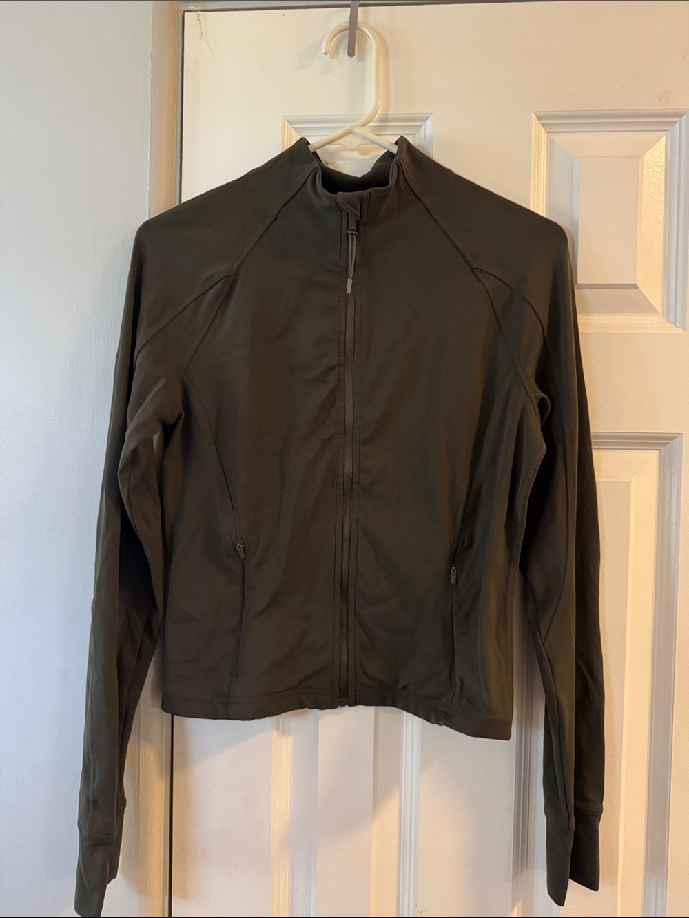 CRZ YOGA Olive Utility Full-Zip Jacket